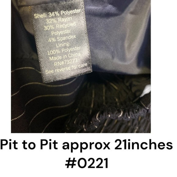 SO brand navy white pin strip vest elastic back snap feature // XL - Picture 8 of 8